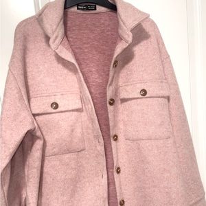Light pink oversized Shacket